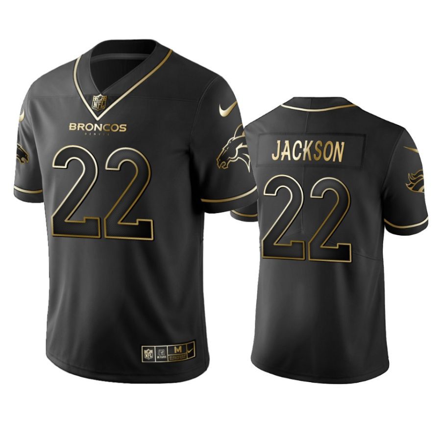 kareem jackson broncos black golden edition jersey