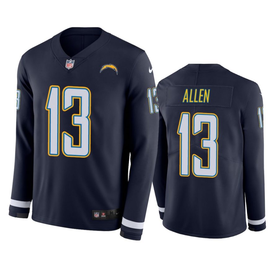 keenan allen chargers navy therma long sleeve jersey