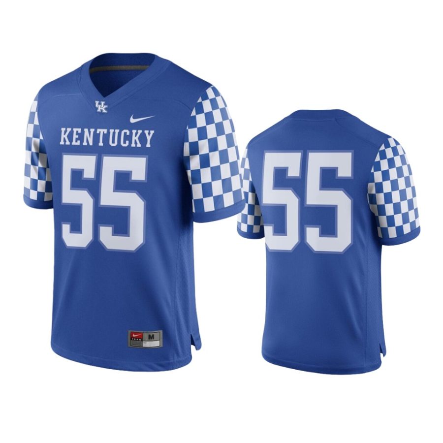 kentucky wildcats 55 royal game jersey