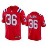 kevin harris patriots alternate game red jersey