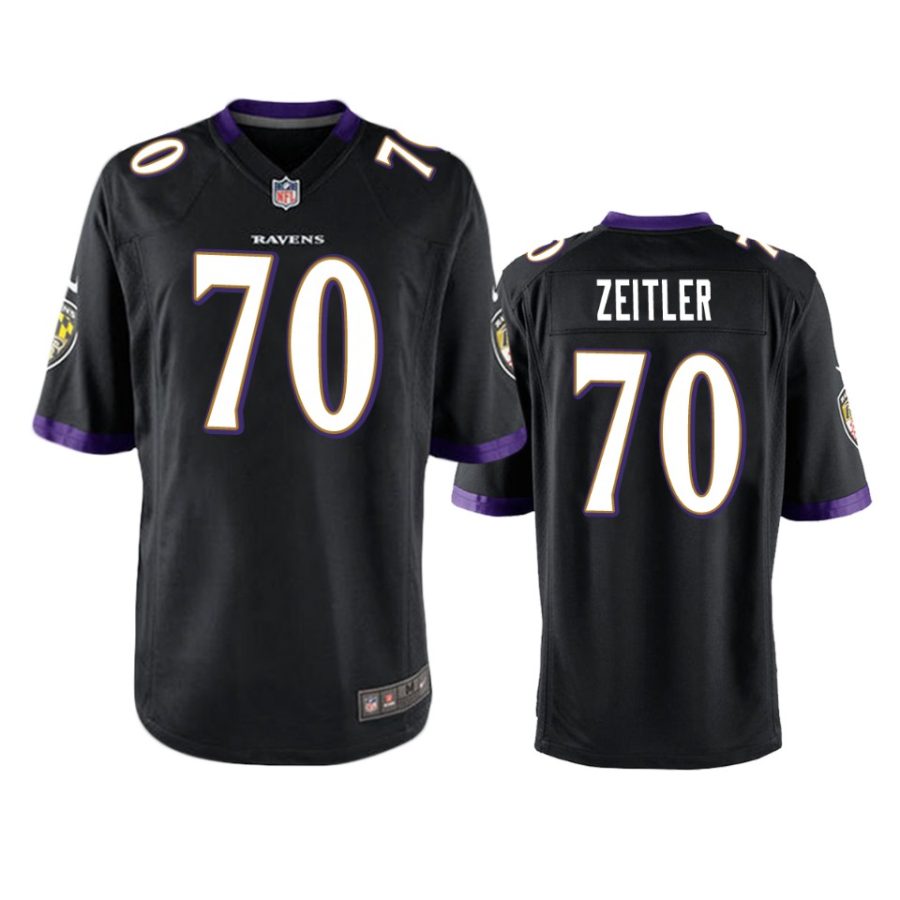 kevin zeitler ravens black game jersey