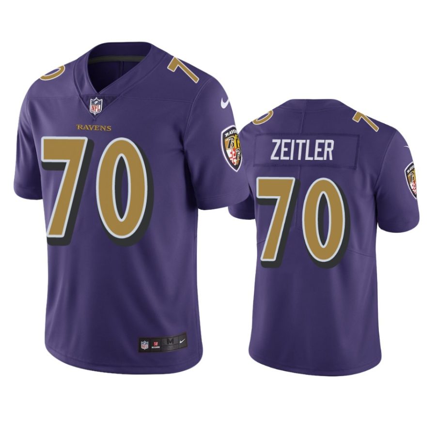 kevin zeitler ravens color rush limited purple jersey