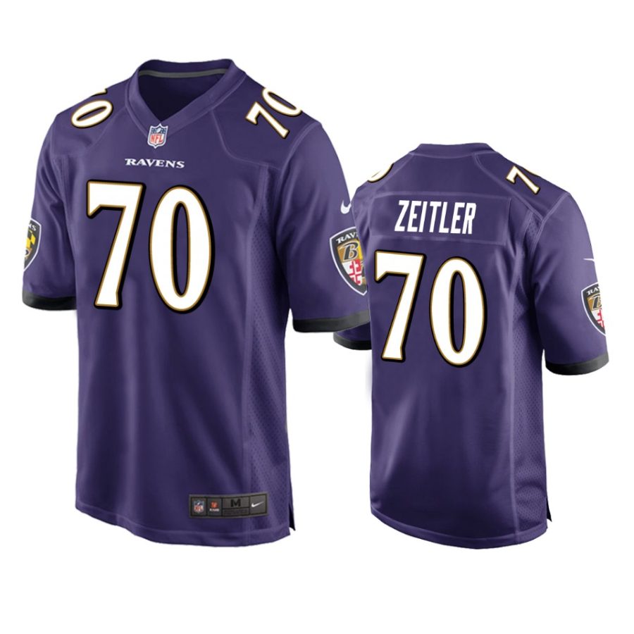 kevin zeitler ravens purple game jersey