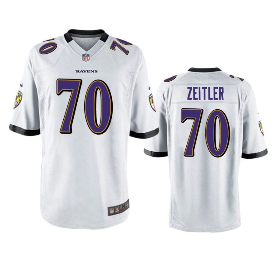 kevin zeitler ravens white game jersey