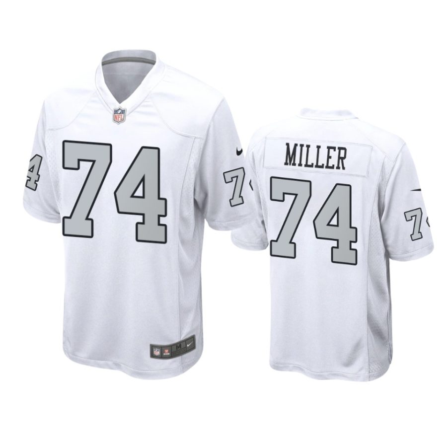 kolton miller raiders white alternate game jersey