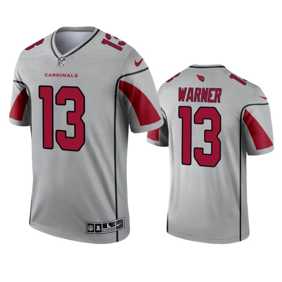 kurt warner cardinals 2021 inverted legend silver jersey