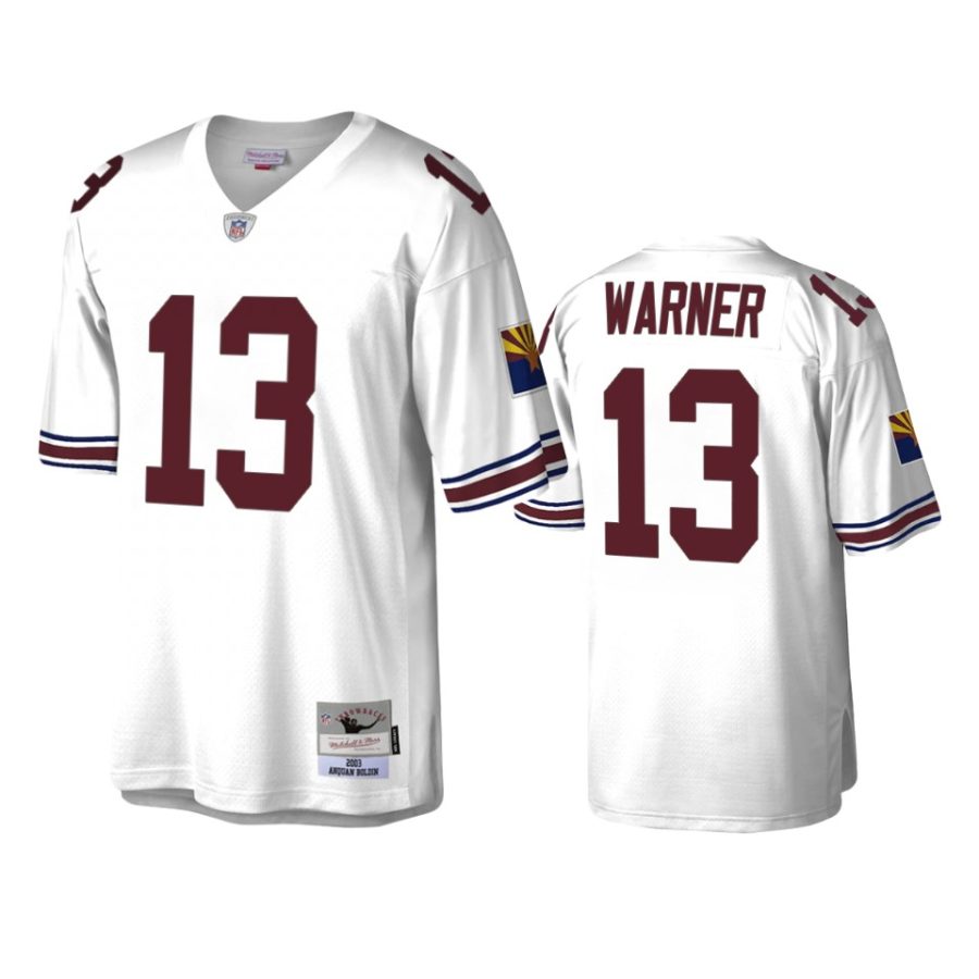 kurt warner cardinals white legacy replica throwback jersey