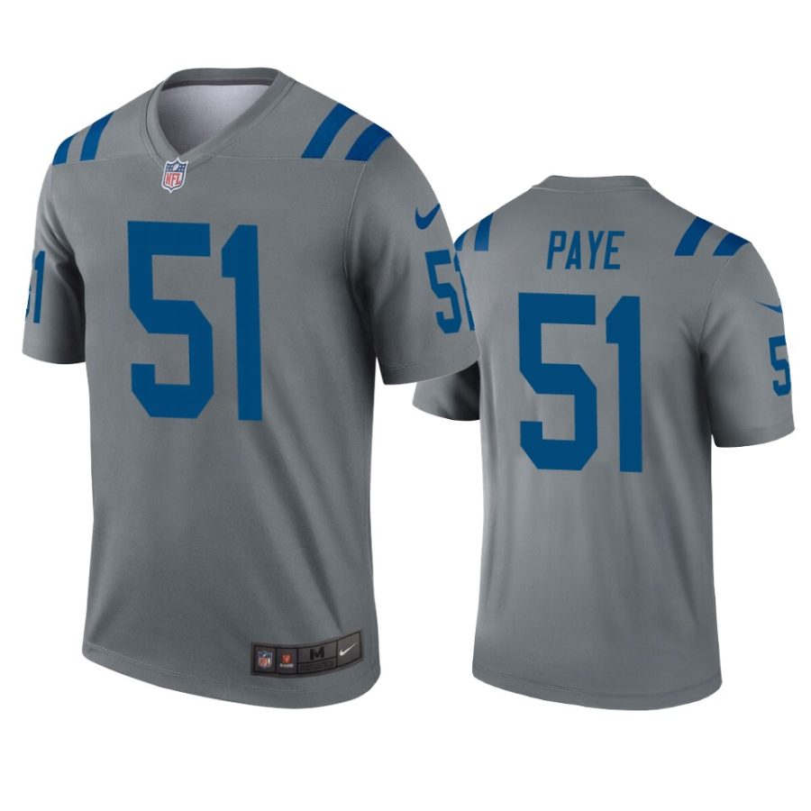 kwity paye colts gray inverted legend jersey