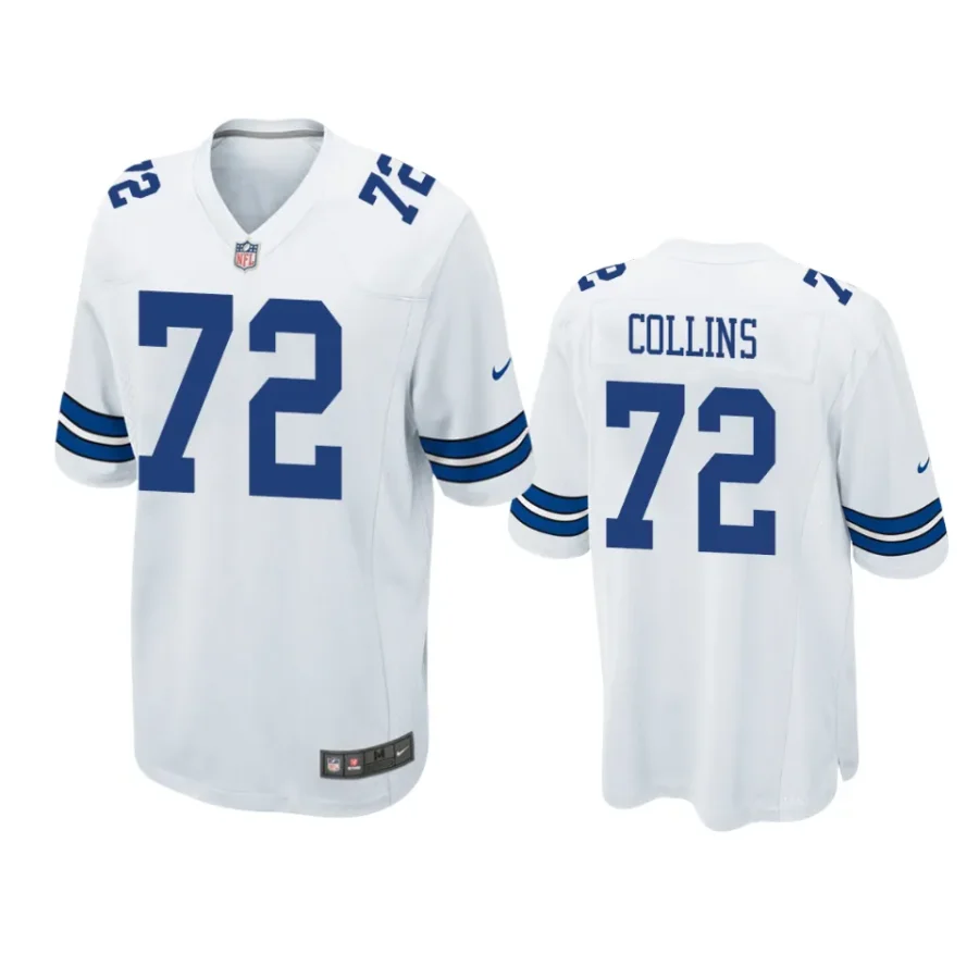 lael collins cowboys white game jersey