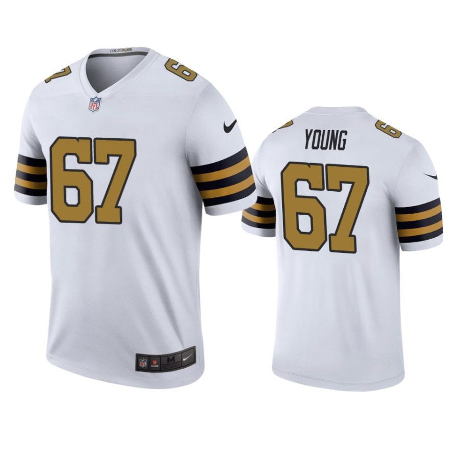 landon young color rush legend saints white jersey