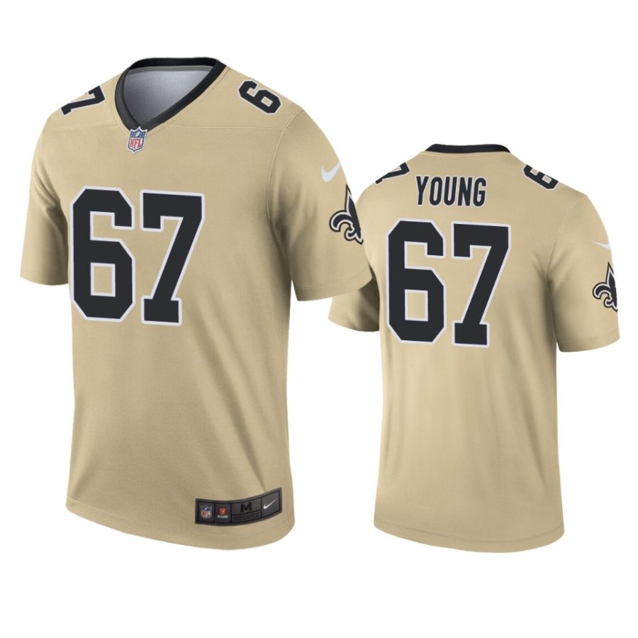 landon young saints gold inverted legend jersey