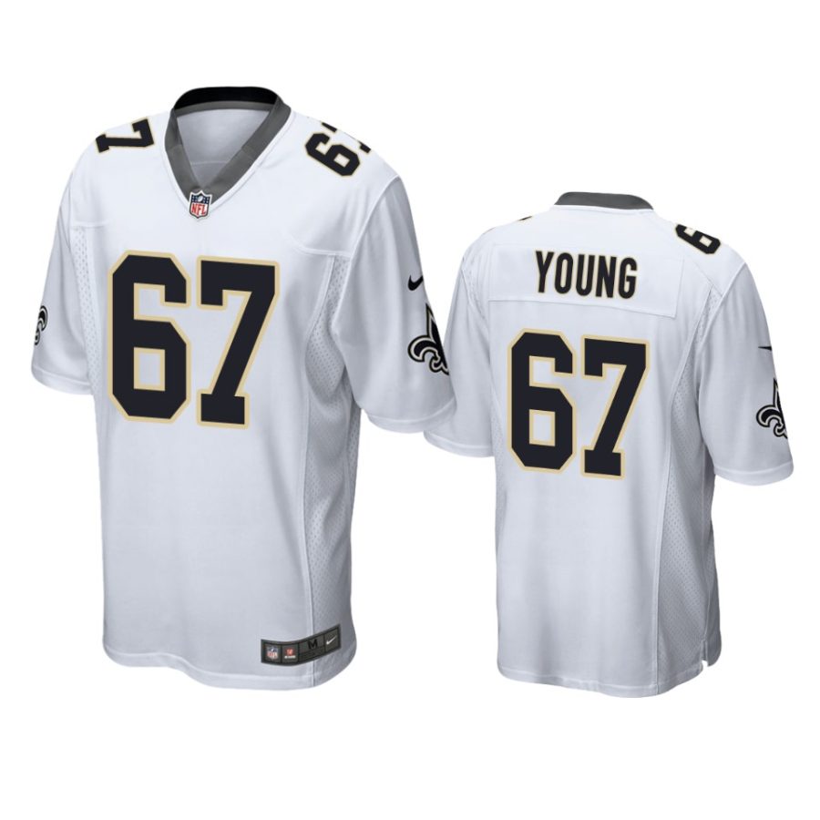 landon young saints white game jersey