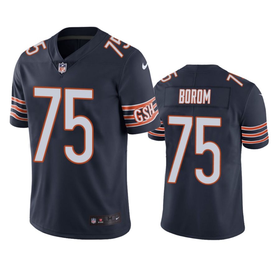 larry borom bears navy vapor jersey