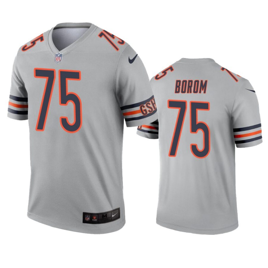 larry borom bears silver inverted legend jersey