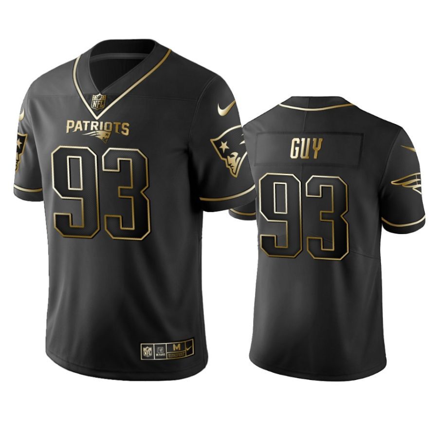 lawrence guy patriots black golden edition jersey