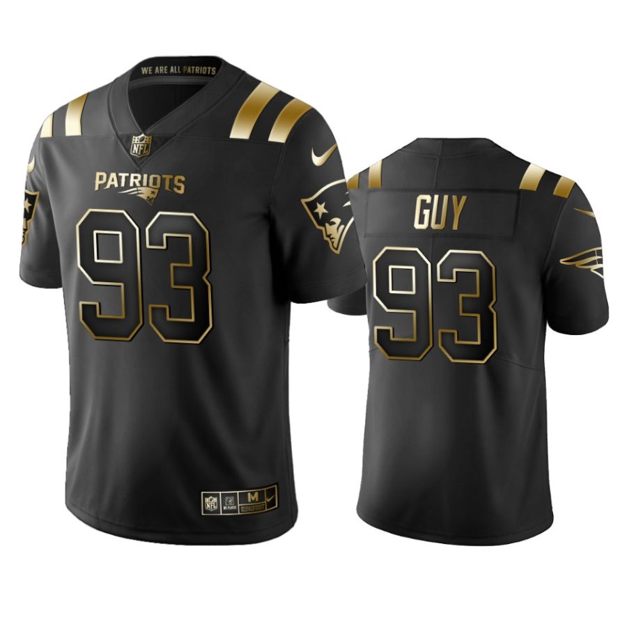 lawrence guy patriots black golden limited jersey