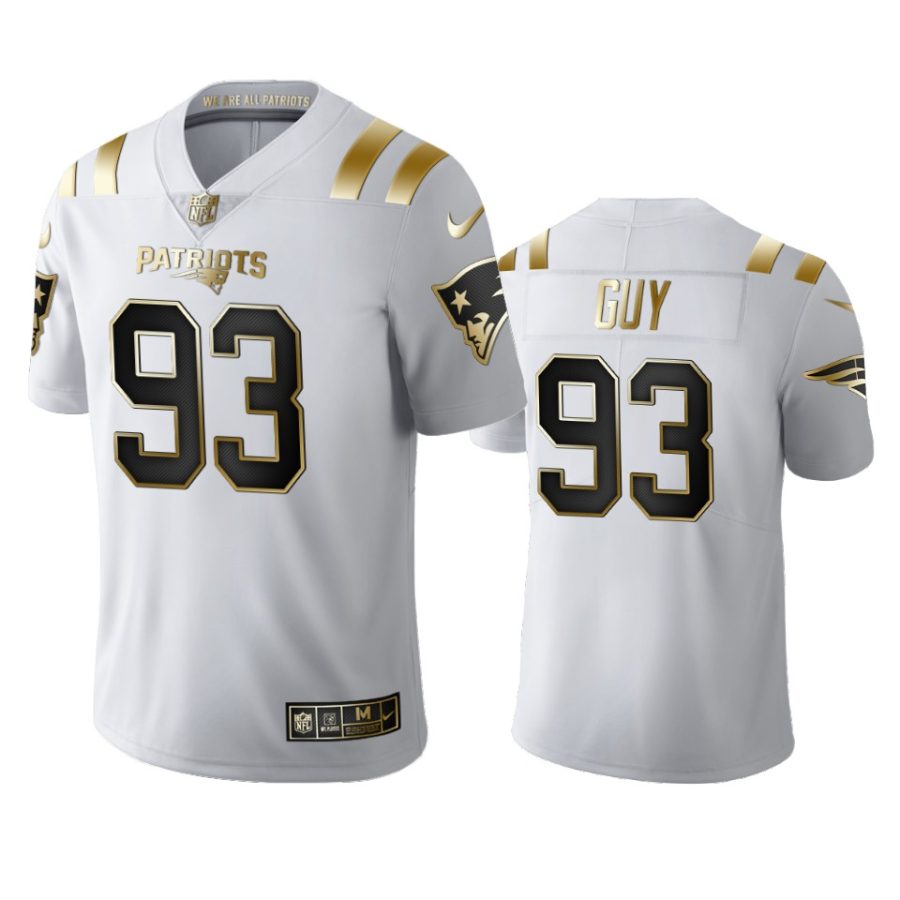 lawrence guy patriots white golden limited jersey