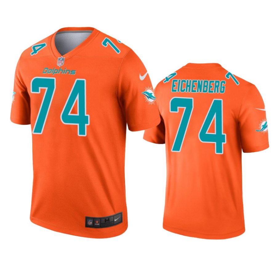 liam eichenberg dolphins orange inverted legend jersey