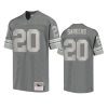 lions barry sanders charcoal metal replica jersey