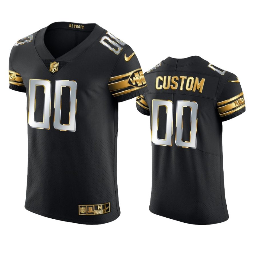 lions custom black golden edition elite jersey