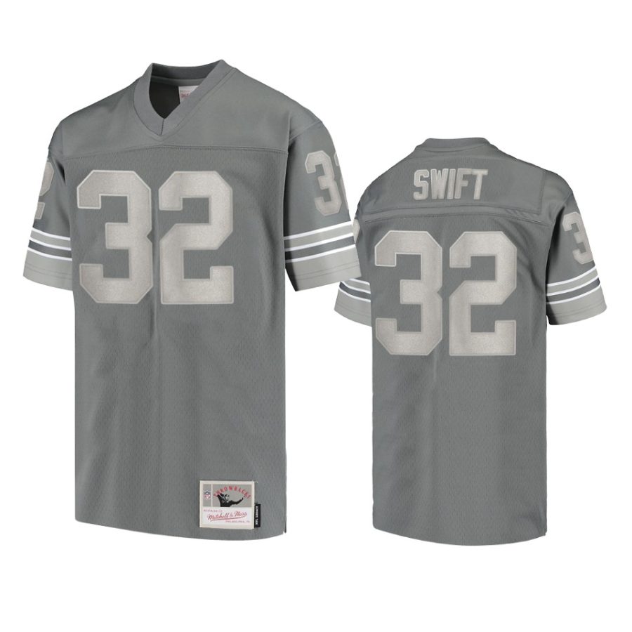 lions dandre swift charcoal metal replica jersey