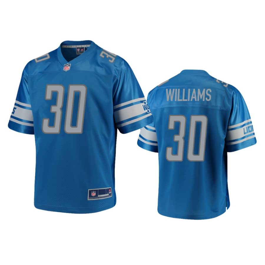 lions jamaal williams blue pro line jersey