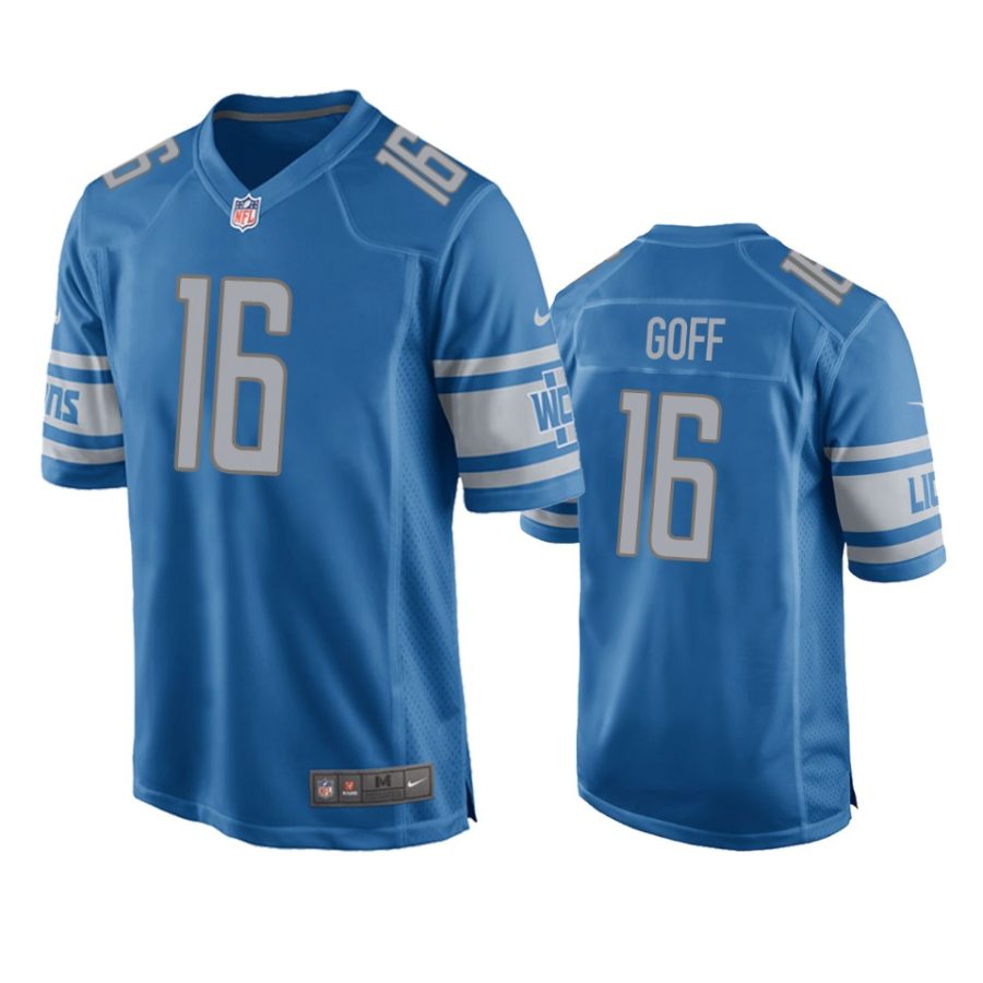 lions jared goff blue game jersey