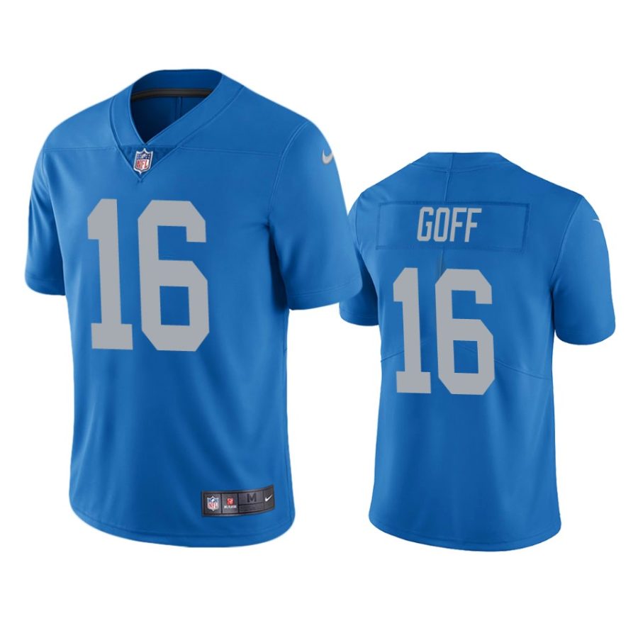 lions jared goff blue vapor jersey