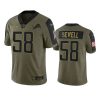 lions penei sewell olive limited 2021 salute to service jersey