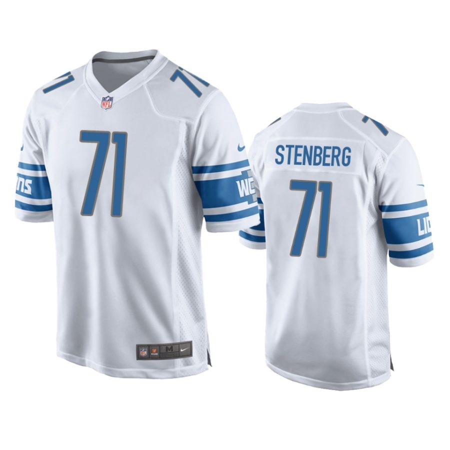 logan stenberg lions white game jersey 0a