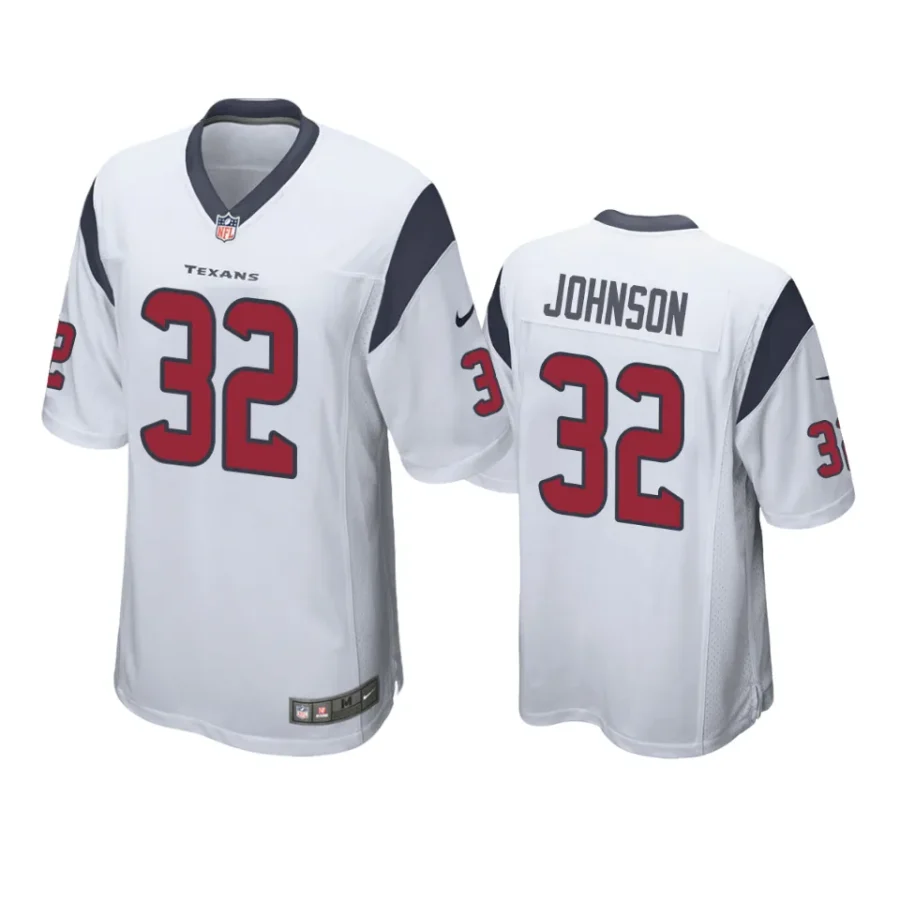 lonnie johnson texans white game jersey