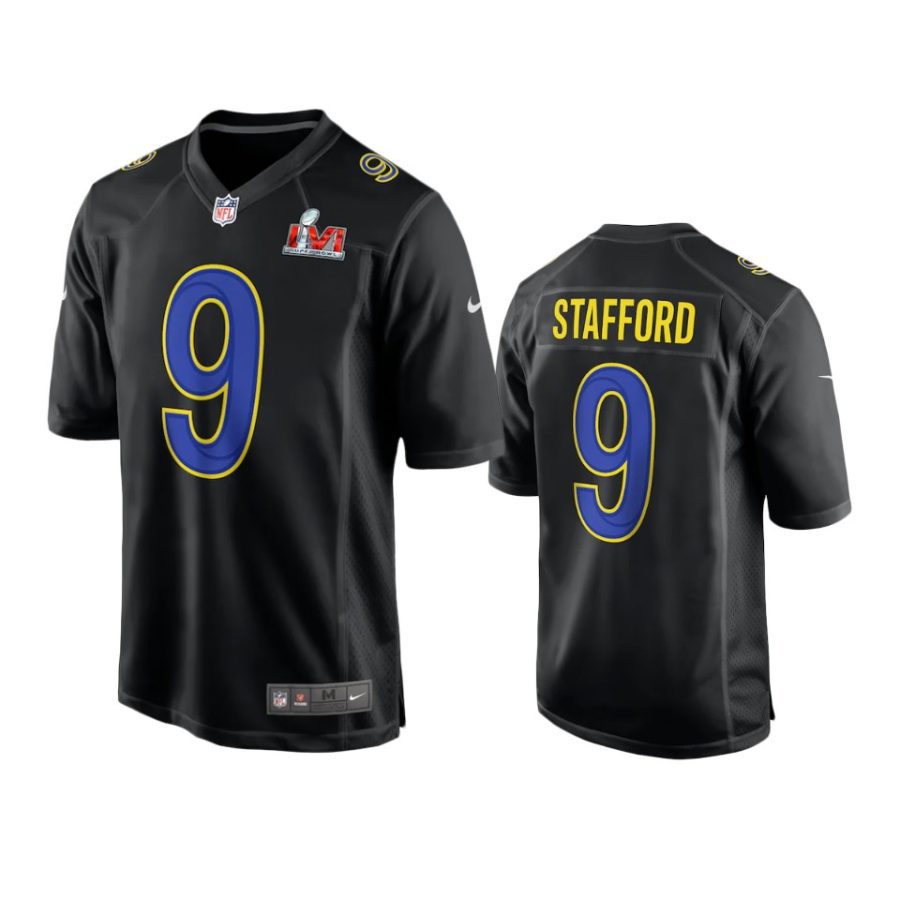 los angeles rams matthew stafford black super bowl 56 game fashion jersey