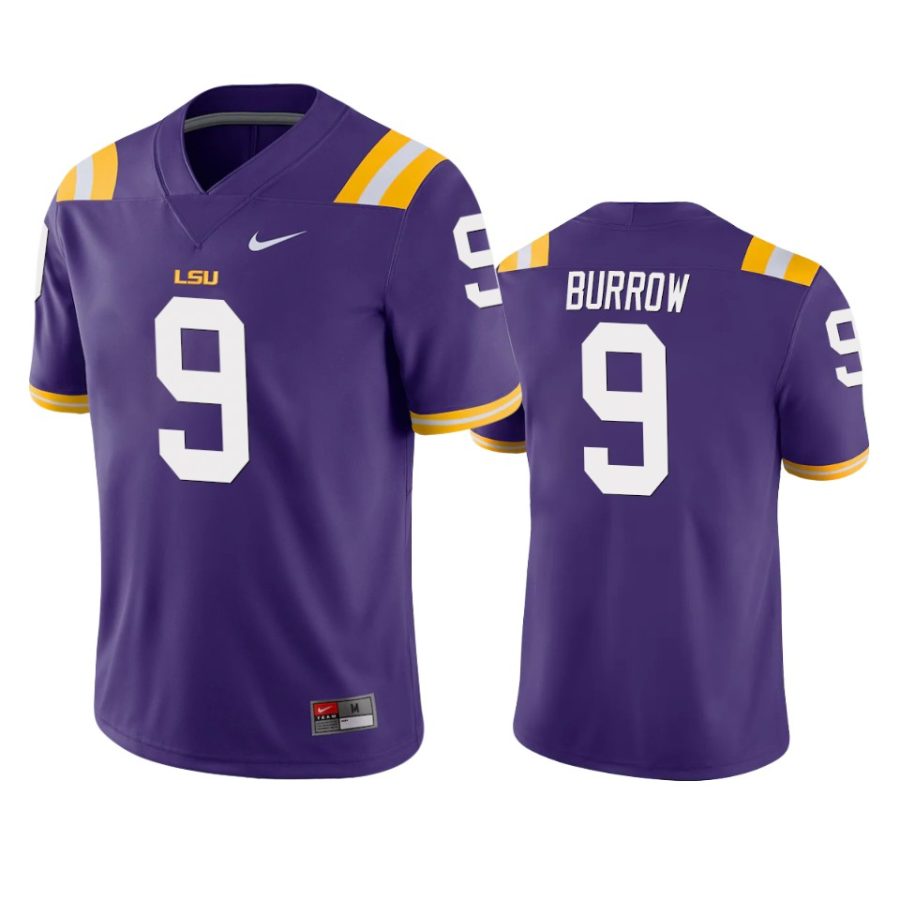 lsu tiger joe burrow purple game college football jersey