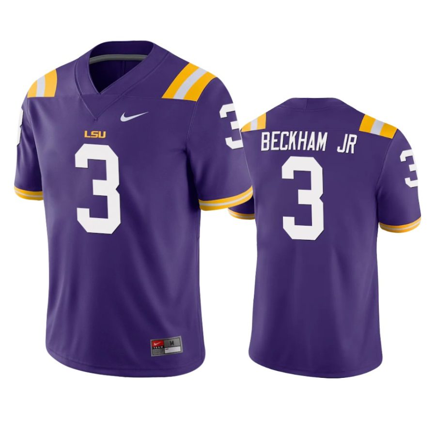 lsu tiger odell beckham jr. purple game college football jersey