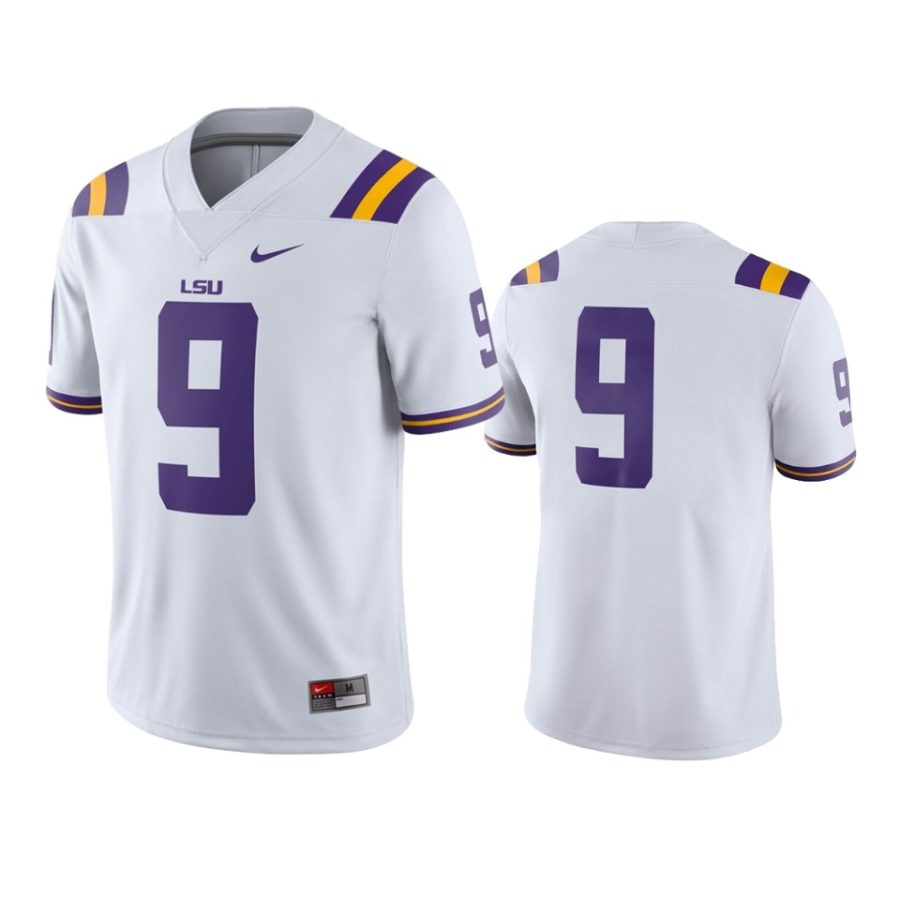 lsu tigers 9 white game jersey