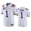 lsu tigers jamarr chase white 2019 peach bowl champions jersey