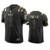 lsu tigers kristian fulton black 2019 peach bowl champions golden edition jersey