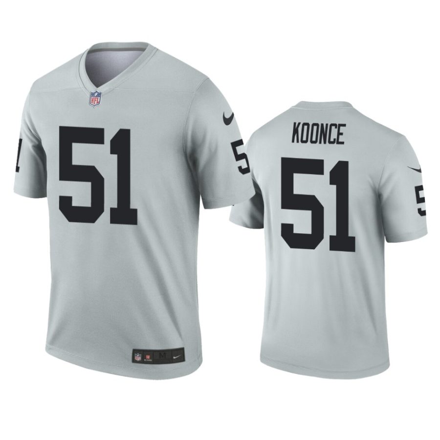 malcolm koonce raiders inverted legend silver jersey