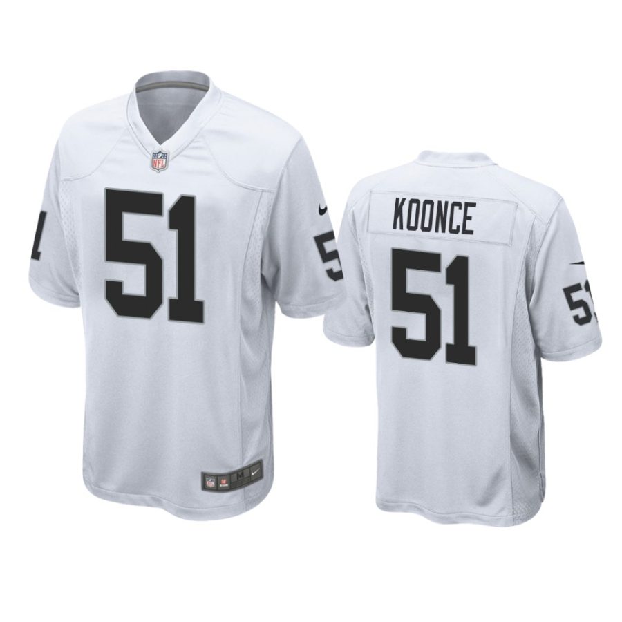 malcolm koonce raiders white game jersey