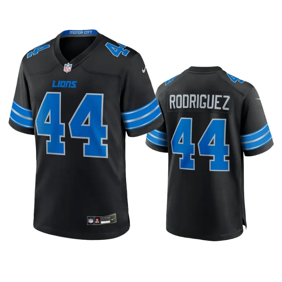 malcolm rodriguez lions black 2024 2nd alternate jersey