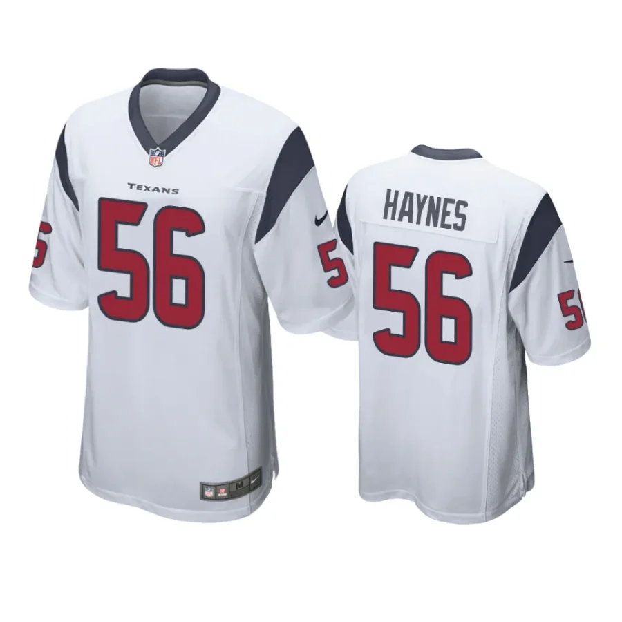 marcus haynes texans white game jersey