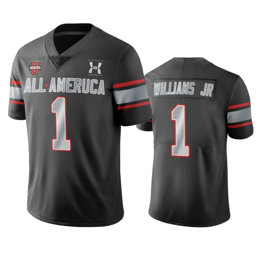 mario williams jr. black 2021 under armour all america game jersey