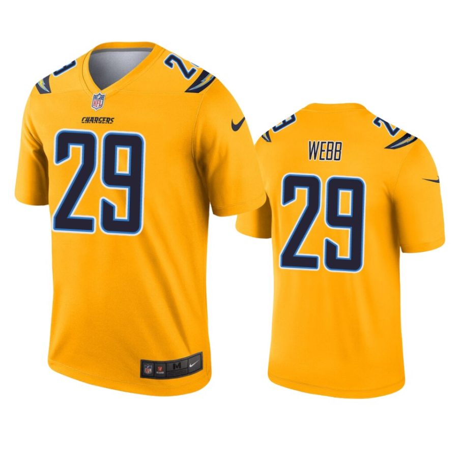 mark webb chargers gold inverted legend jersey