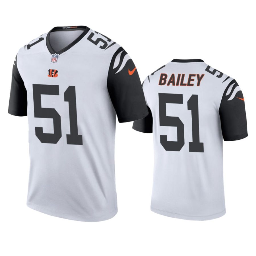 markus bailey bengals white color rush legend jersey