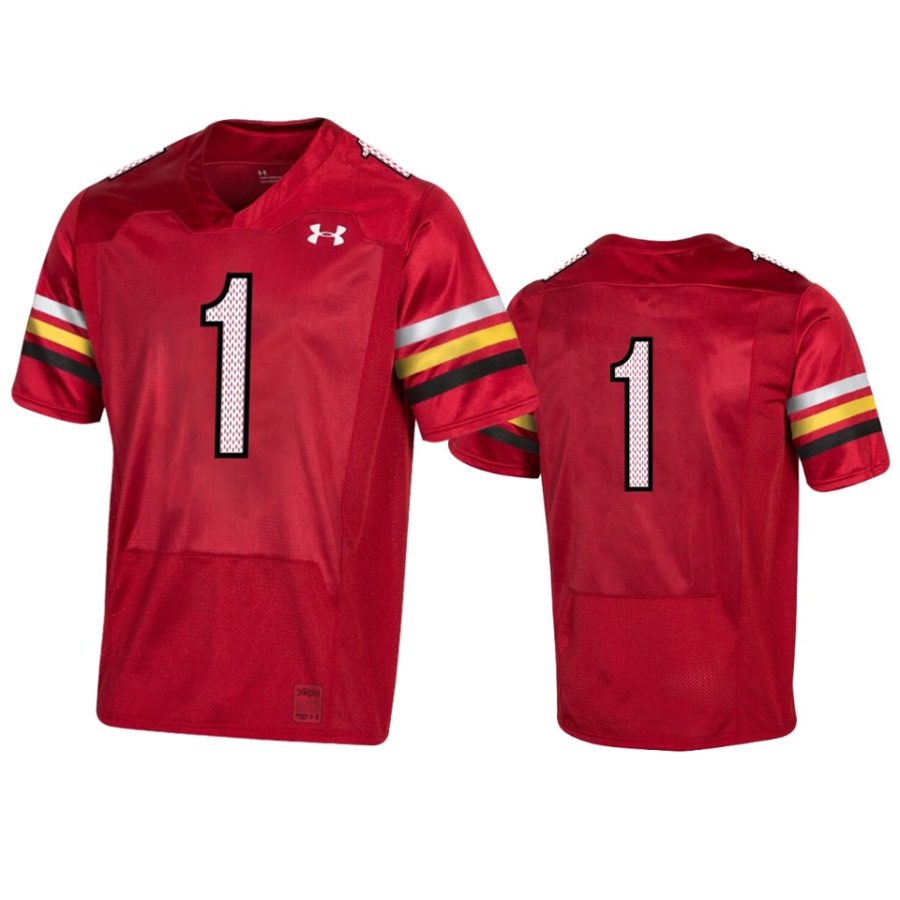 maryland terrapins 1 red replica 150th anniversary jersey