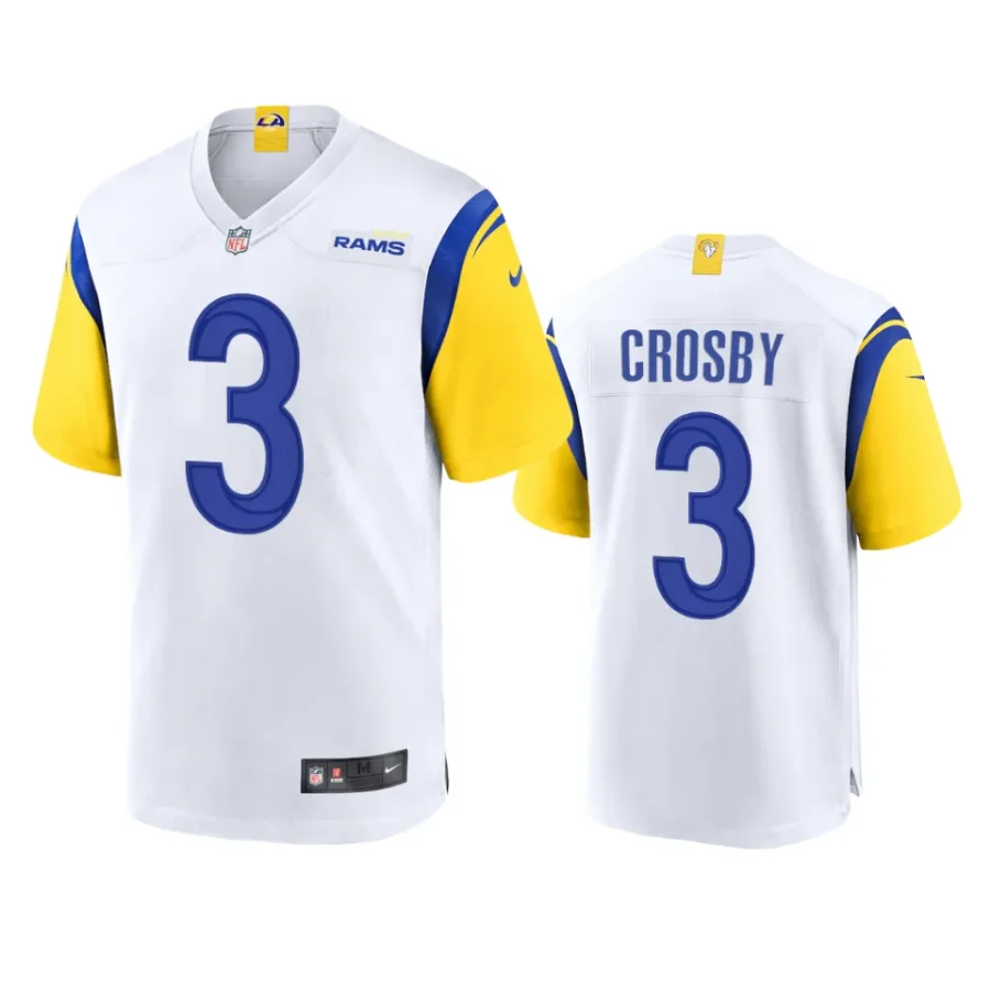 mason crosby rams white game jersey