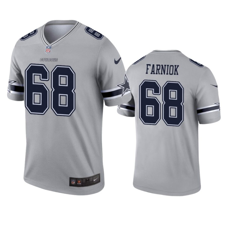 matt farniok cowboys gray inverted legend jersey