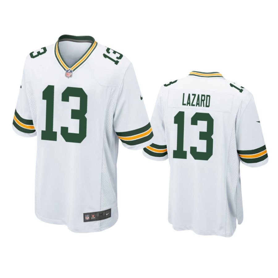 men allen lazard packers white game jersey