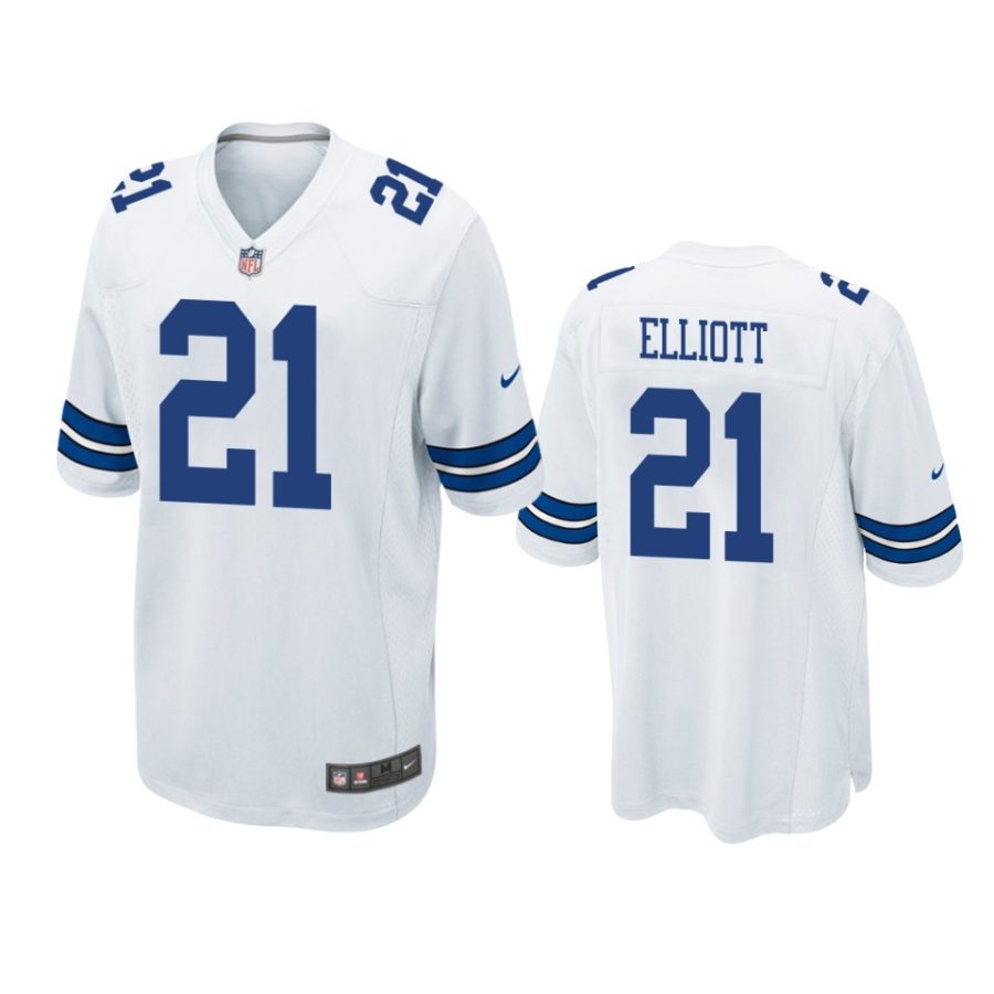 men cowboys ezekiel elliott white game jersey