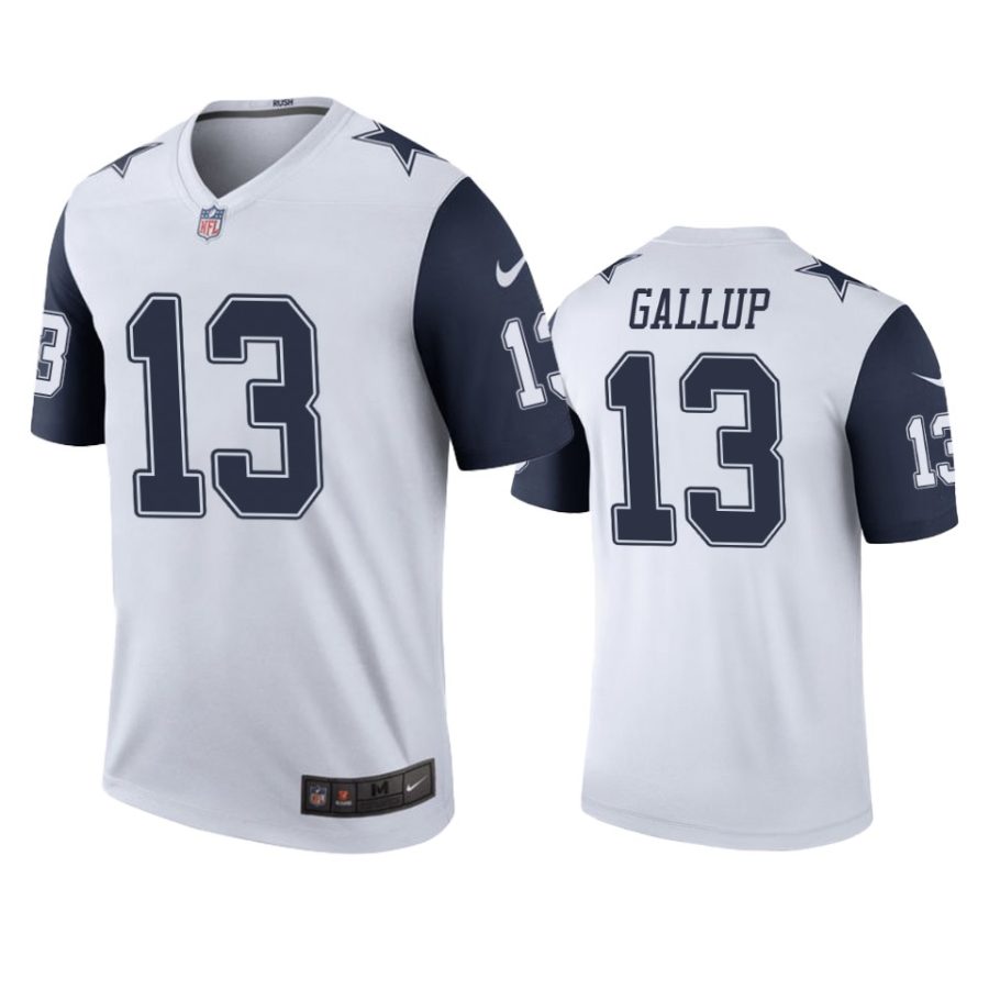 men cowboys michael gallup white color rush legend jersey